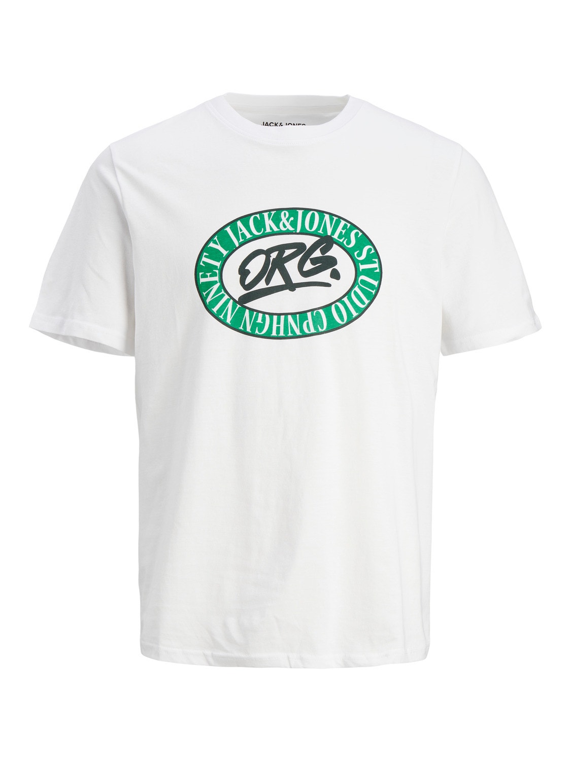 Jack & Jones Logo Rundhals T-shirt -Bright White - 12240664
