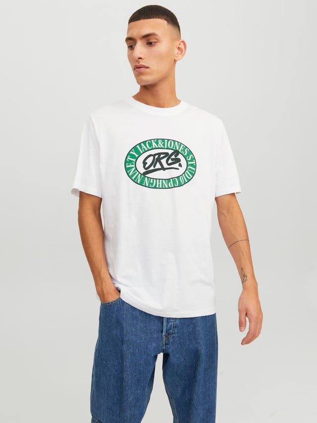 Jack & Jones Z logo Okrągły dekolt T-shirt - 12240664
