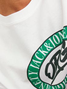 Jack & Jones Logo Crew neck T-shirt -Bright White - 12240664