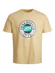 Jack & Jones Logo Ronde hals T-shirt -Reed Yellow - 12240664
