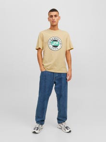 Jack & Jones Logo Kruhový výstřih Tričko -Reed Yellow - 12240664