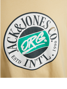 Jack & Jones Logo Kruhový výstřih Tričko -Reed Yellow - 12240664