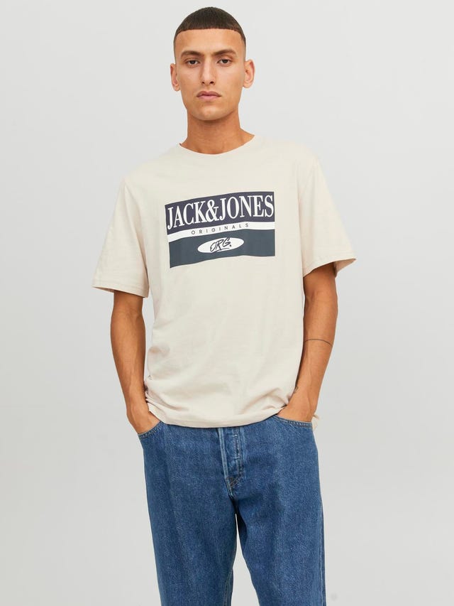 Jack & Jones Logotipas Apskritas kaklas Marškinėliai - 12240664