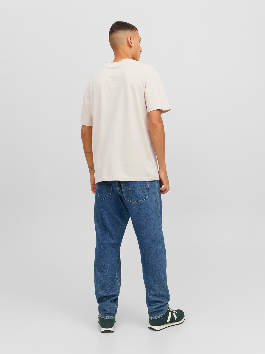 Jack & Jones Logó Környak Trikó -Moonbeam - 12240664