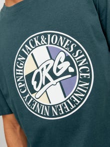 Jack & Jones Logotipas Apskritas kaklas Marškinėliai -Magical Forest - 12240664