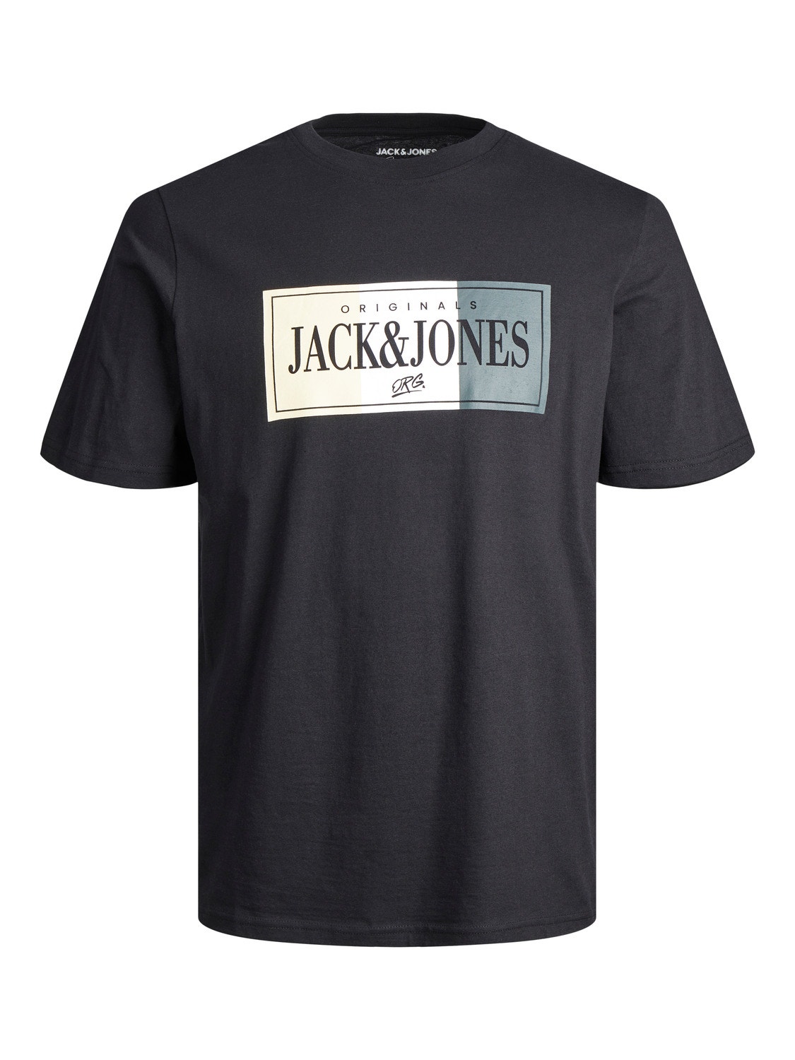 Jack & Jones Logotipas Apskritas kaklas Marškinėliai -Black - 12240664