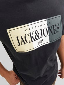 Jack & Jones Logo Pyöreä pääntie T-paita -Black - 12240664