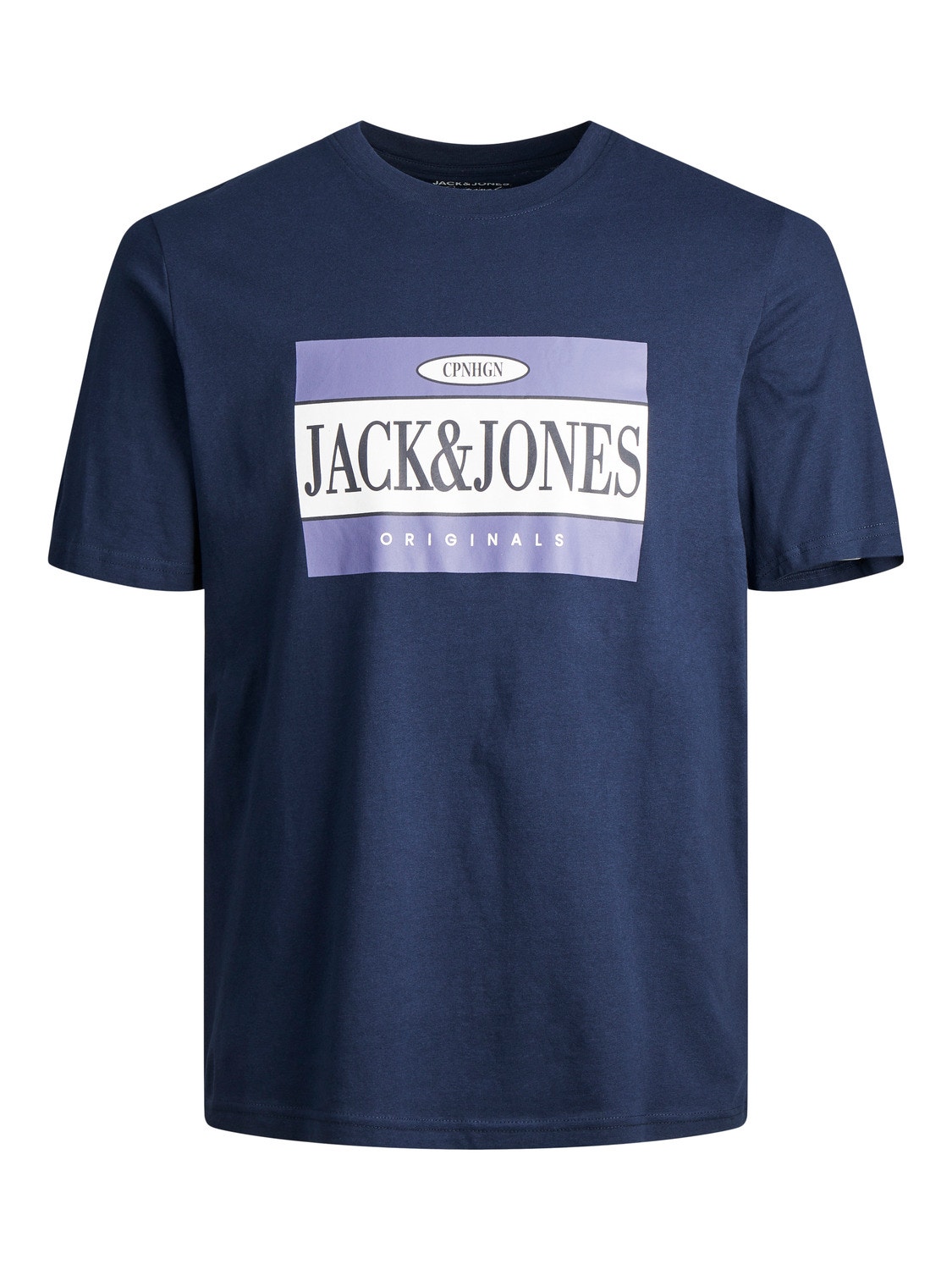 Jack & Jones Logo Crew neck T-shirt -Navy Blazer - 12240664