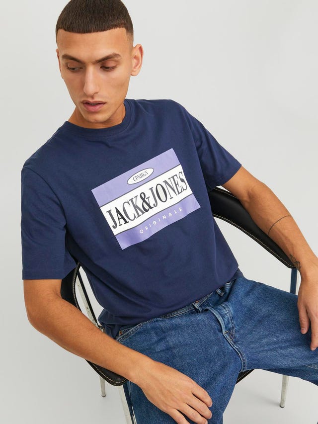 Jack & Jones Z logo Okrągły dekolt T-shirt - 12240664