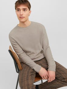 Jack & Jones Bez vzoru Svetr s okrouhlým výstřihem -Pure Cashmere - 12240711