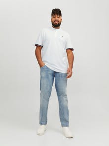 Jack & Jones Plus Size Camiseta polo Liso -Cloud Dancer - 12240712