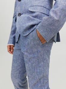 Jack & Jones JPRRIVIERA LINEN TROUSER SLIM FIT SN JNR Pantalons de tailleur Pour les garçons -Chambray Blue - 12240952