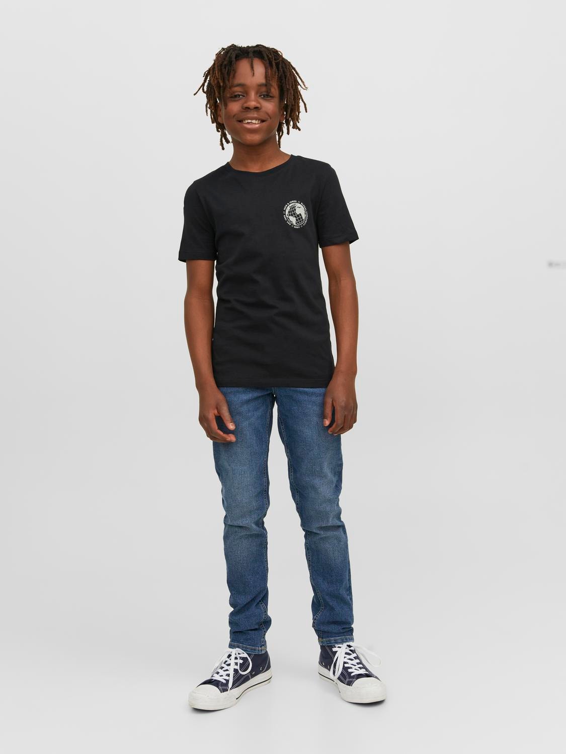 Jack & Jones Printed T-shirt For boys -Black - 12240968