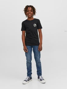 Jack & Jones Trykk T-skjorte For gutter -Black - 12240968