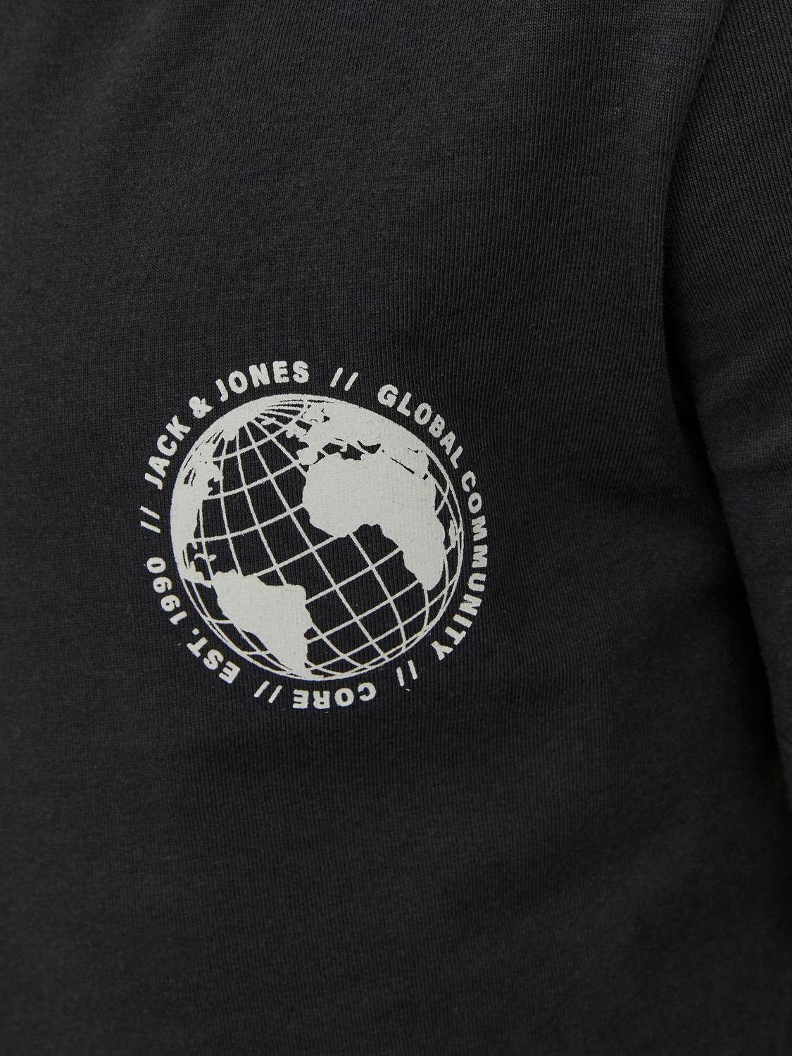 Jack & Jones Printed T-shirt For boys -Black - 12240968