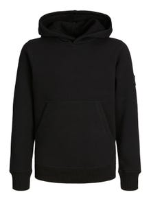 Jack & Jones Plain Hoodie For boys -Black - 12240994