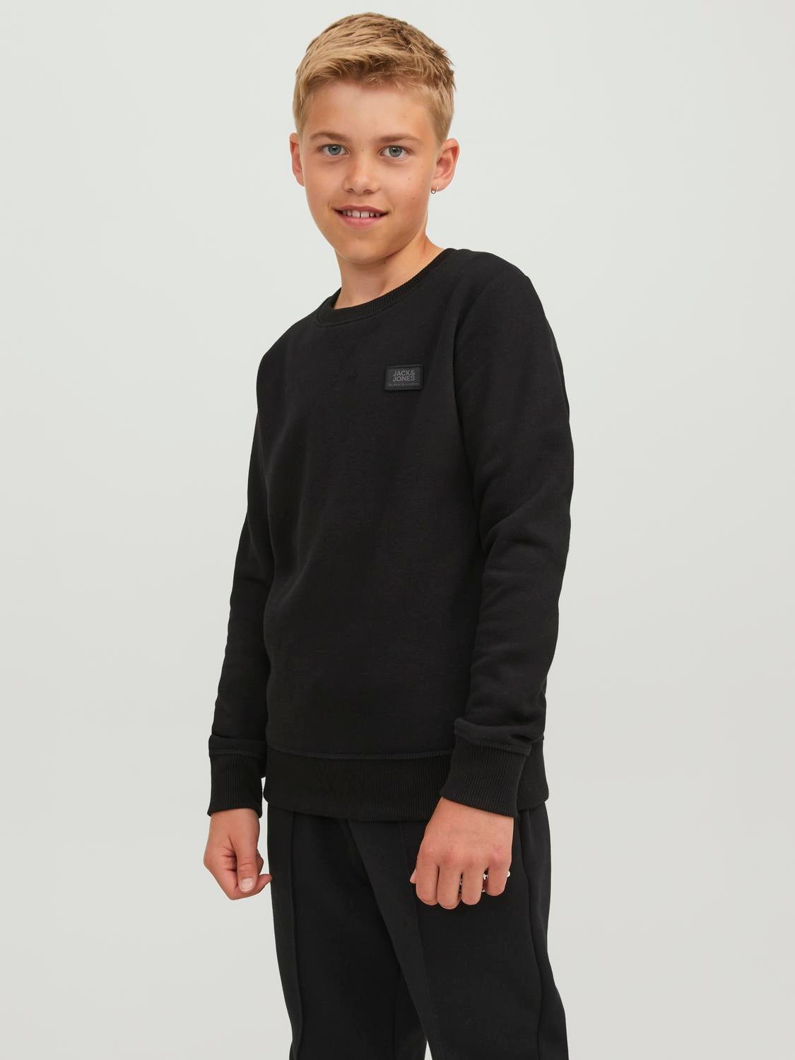 Boys black hotsell v neck jumper