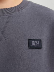 Jack & Jones Logo Genser med rund hals For gutter -Asphalt - 12240997
