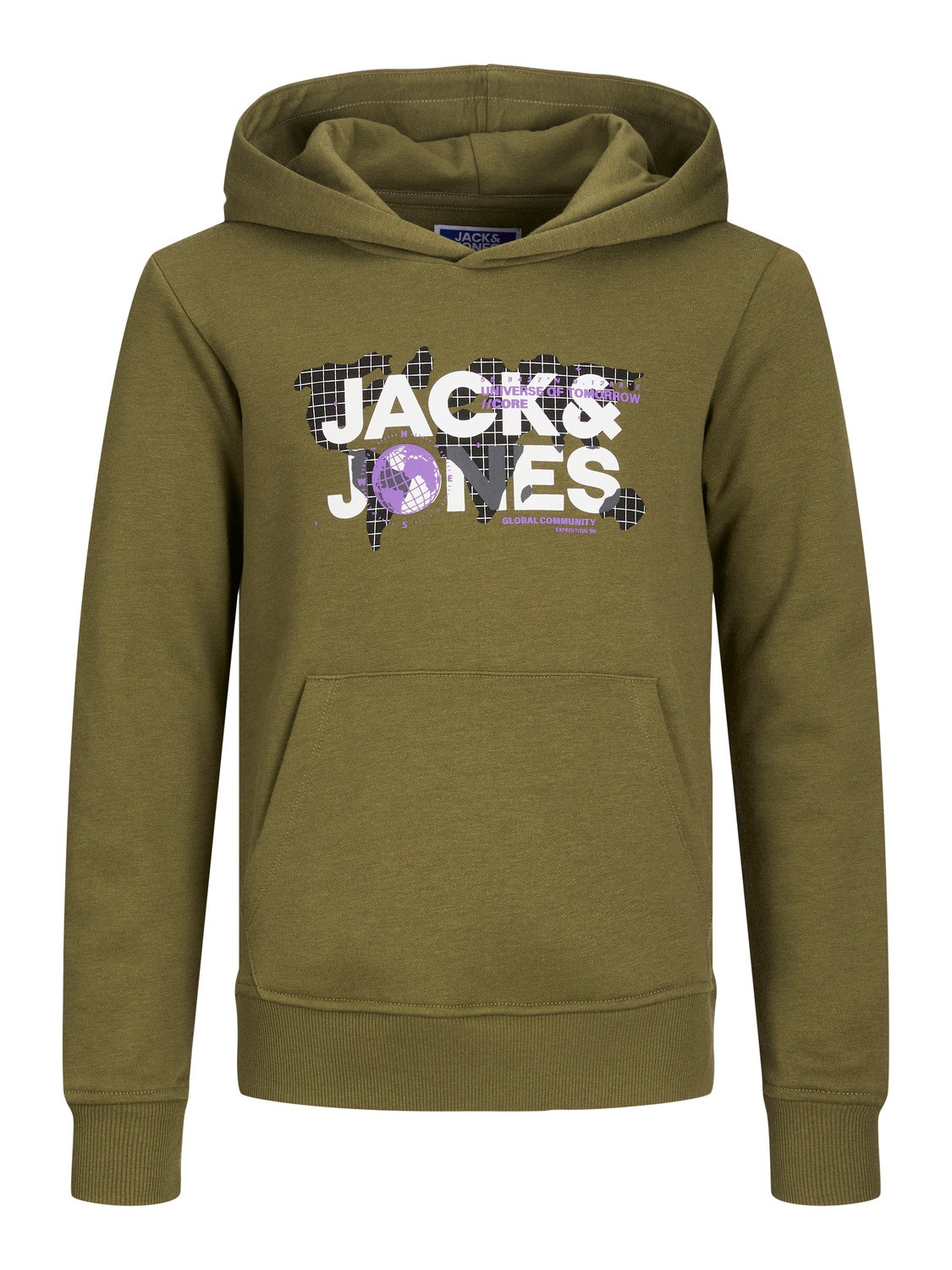 Jack & Jones Logo Hoodie Voor jongens -Olive Branch - 12241029