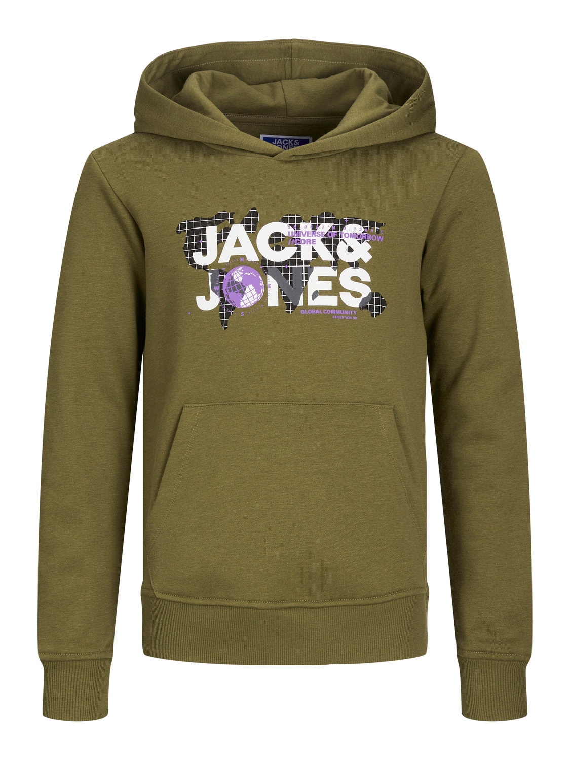 Jack & Jones Logo Kapuzenpullover Für jungs -Olive Branch - 12241029