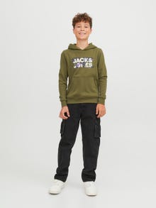 Jack & Jones Logo Hoodie Voor jongens -Olive Branch - 12241029