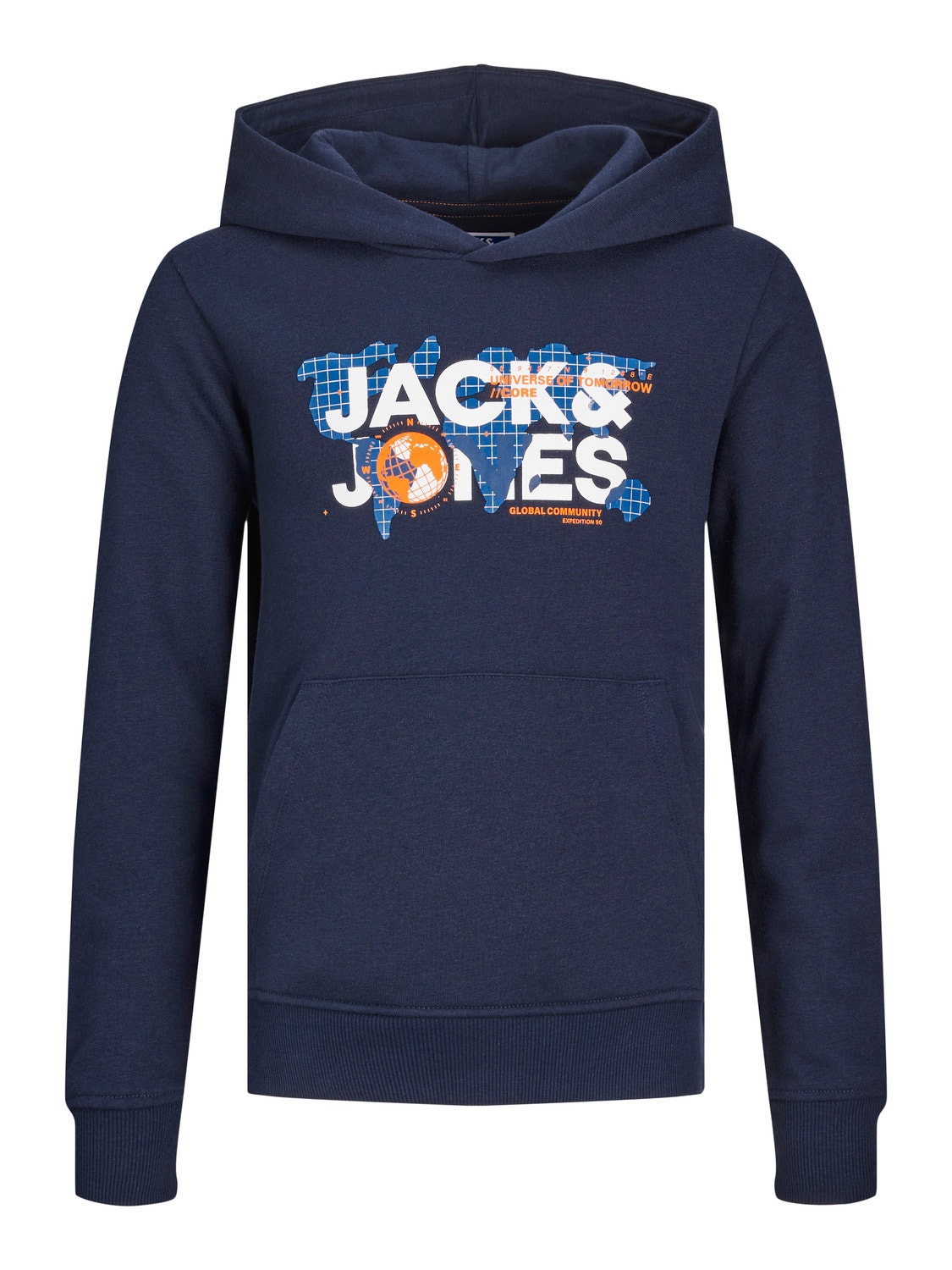 Jack & Jones Logo Kapuzenpullover Für jungs -Navy Blazer - 12241029