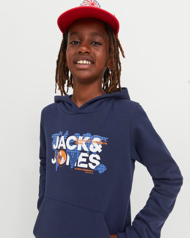 Jack & Jones Logo Kapuzenpullover Für jungs - 12241029
