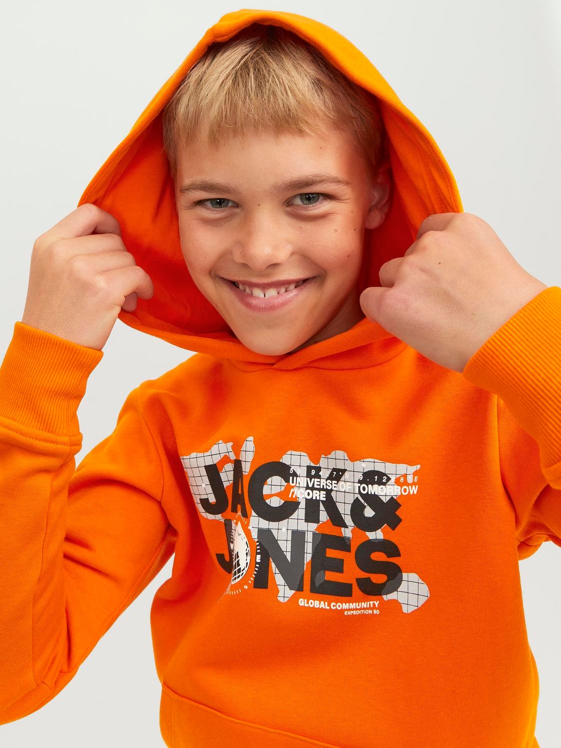 JACK & JONES, Sudadera para niño en color naranja