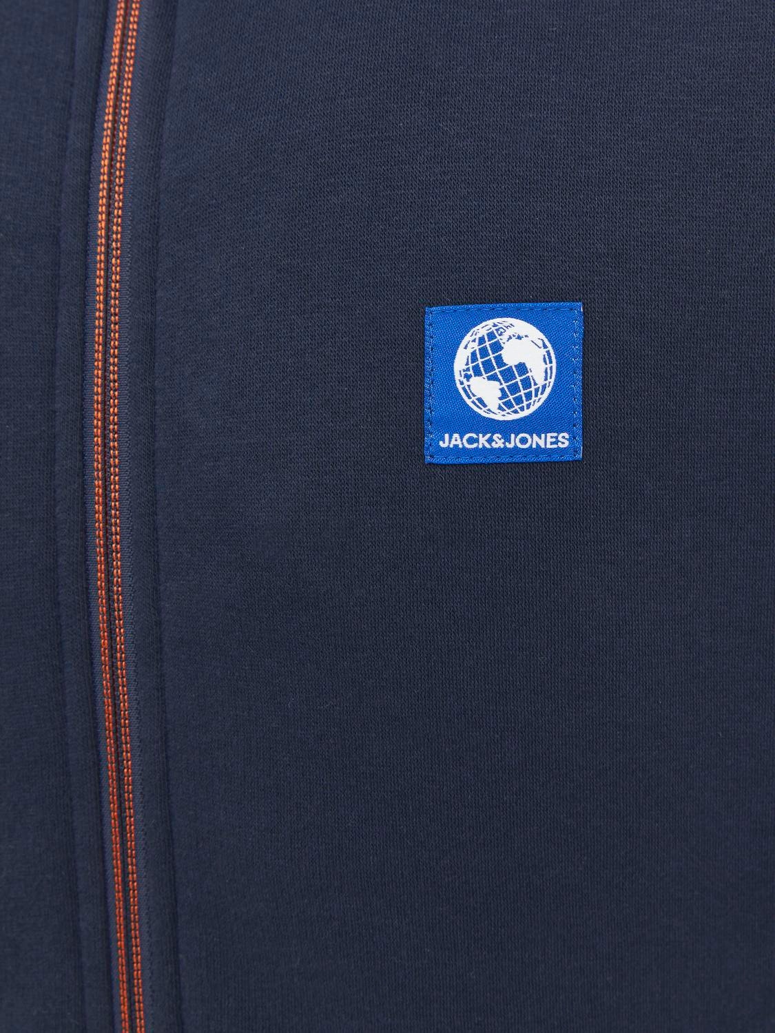 Jack & Jones Logo Sweatshirt med lynlås Til drenge -Navy Blazer - 12241088