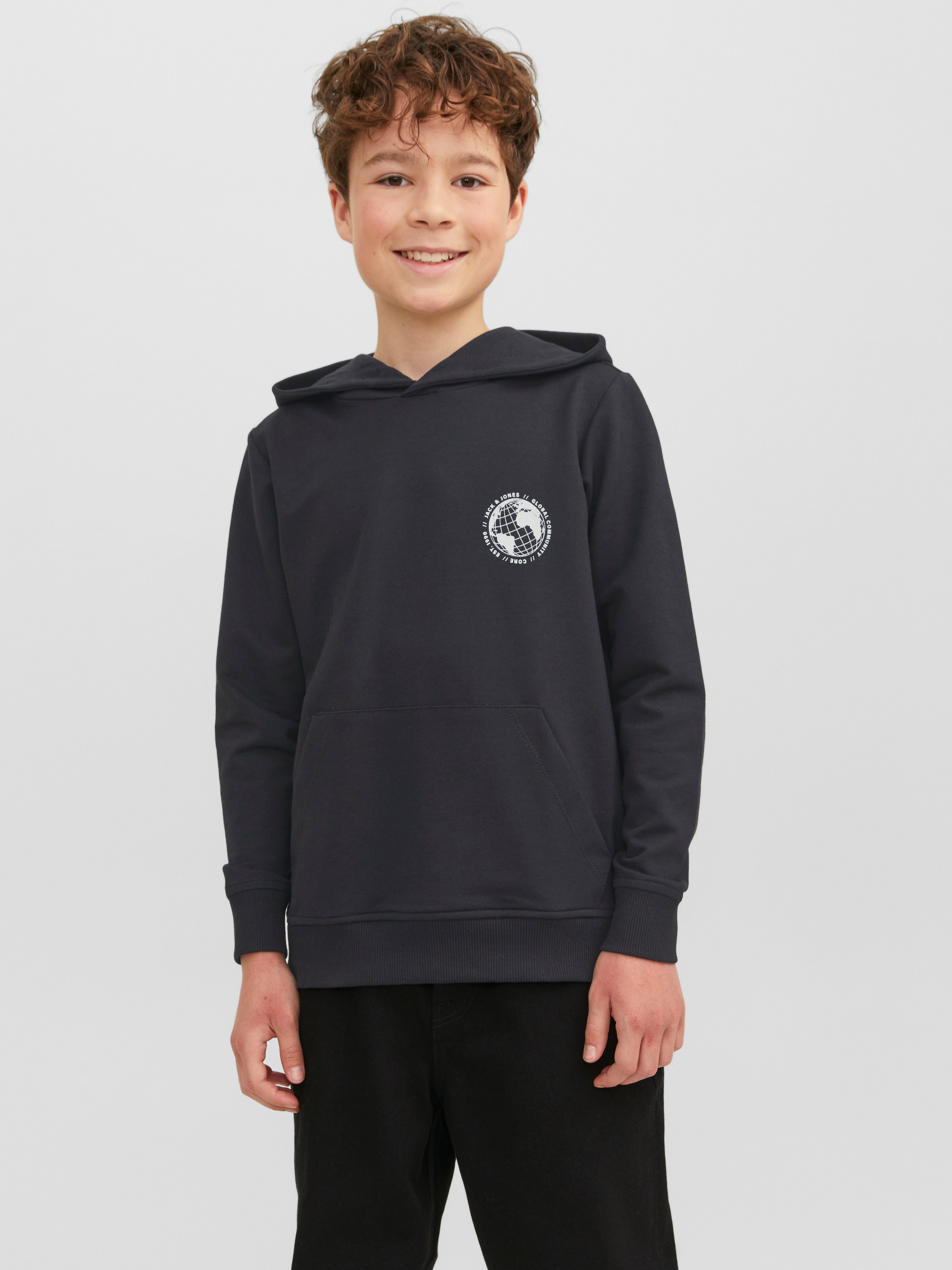 Sweat À Capuche Imprimé Pour Les Garçons - Jack & Jones - Modalova