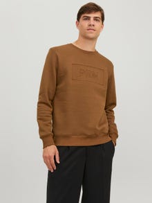 Jack & Jones Printed Crewn Neck Sweatshirt -Emperador - 12241106