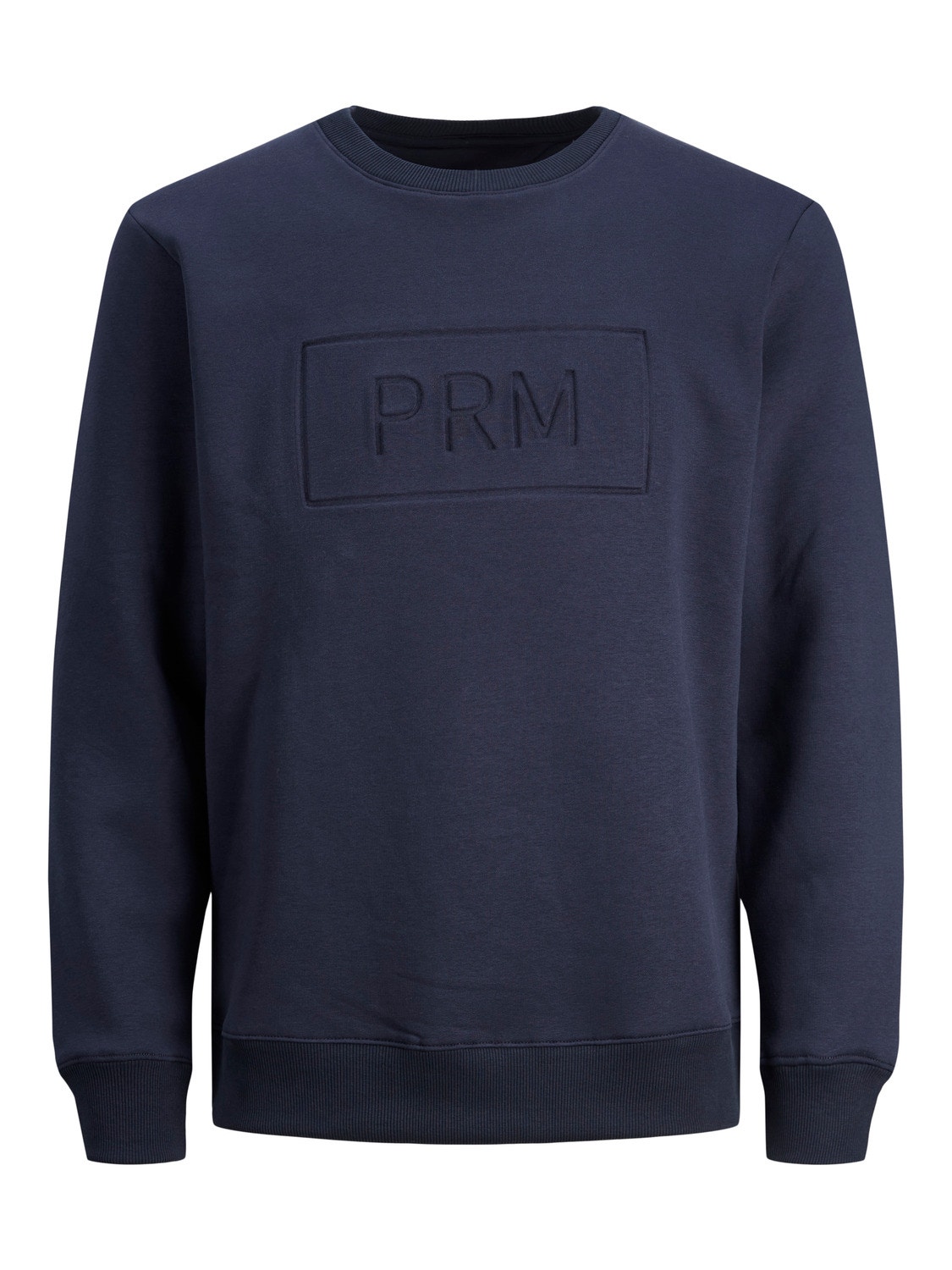 Jack & Jones Printet Sweatshirt med rund hals -Perfect Navy - 12241106