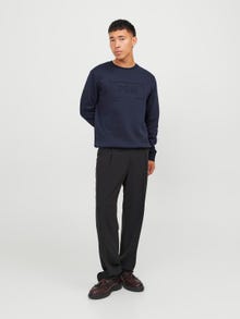 Jack & Jones Nadruk Bluza z okrągłym dekoltem -Perfect Navy - 12241106