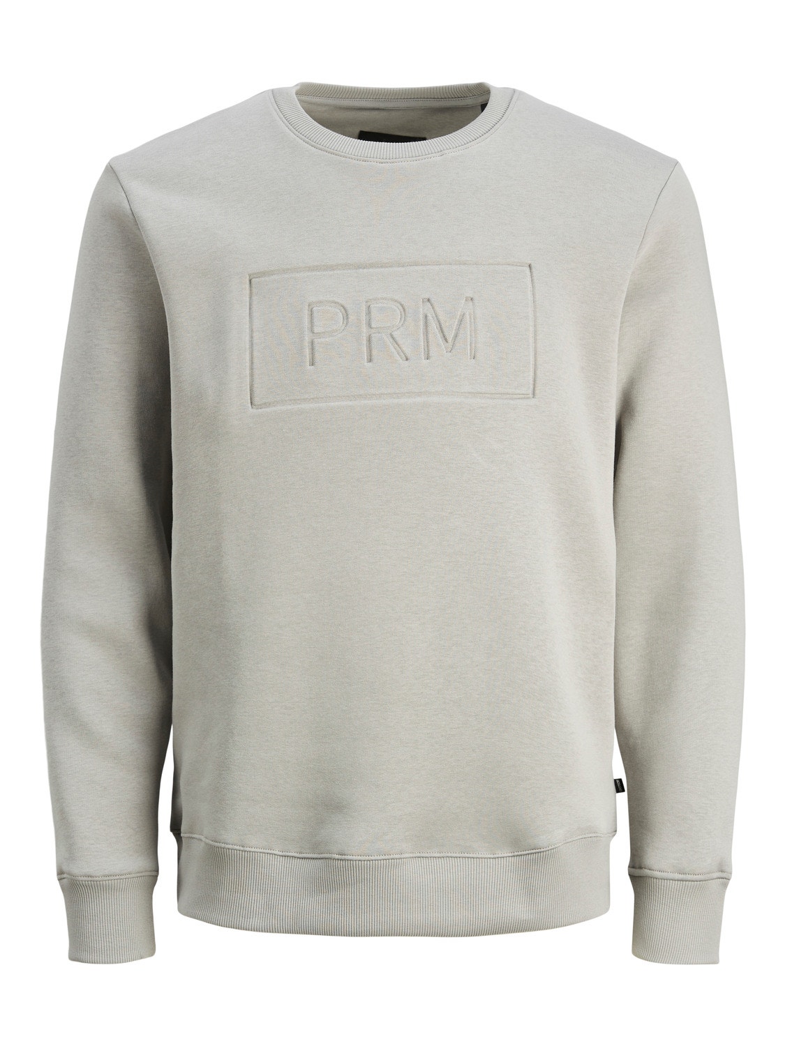 Jack & Jones Printed Crewn Neck Sweatshirt -Ultimate Grey - 12241106