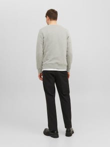 Jack & Jones Printet Sweatshirt med rund hals -Ultimate Grey - 12241106