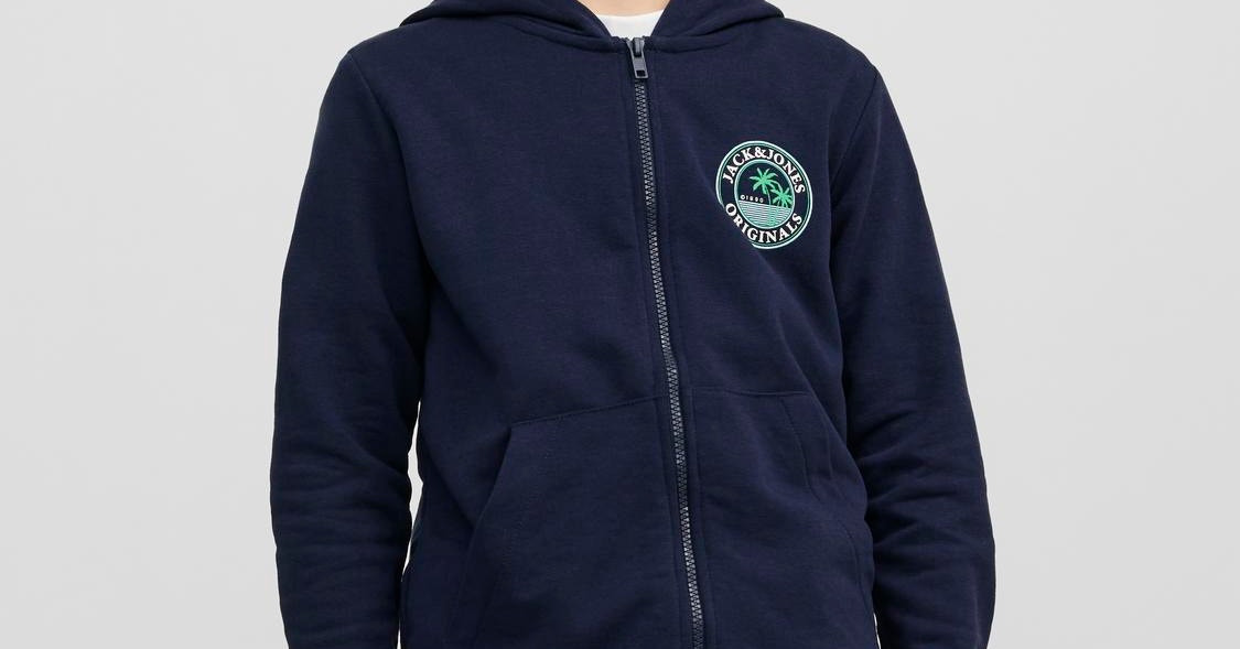 Sweat à capuche zippé Imprimé Pour les garçons avec une remise de 40%