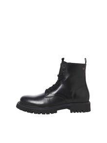 Jack & Jones Leather Boots -Anthracite - 12241131