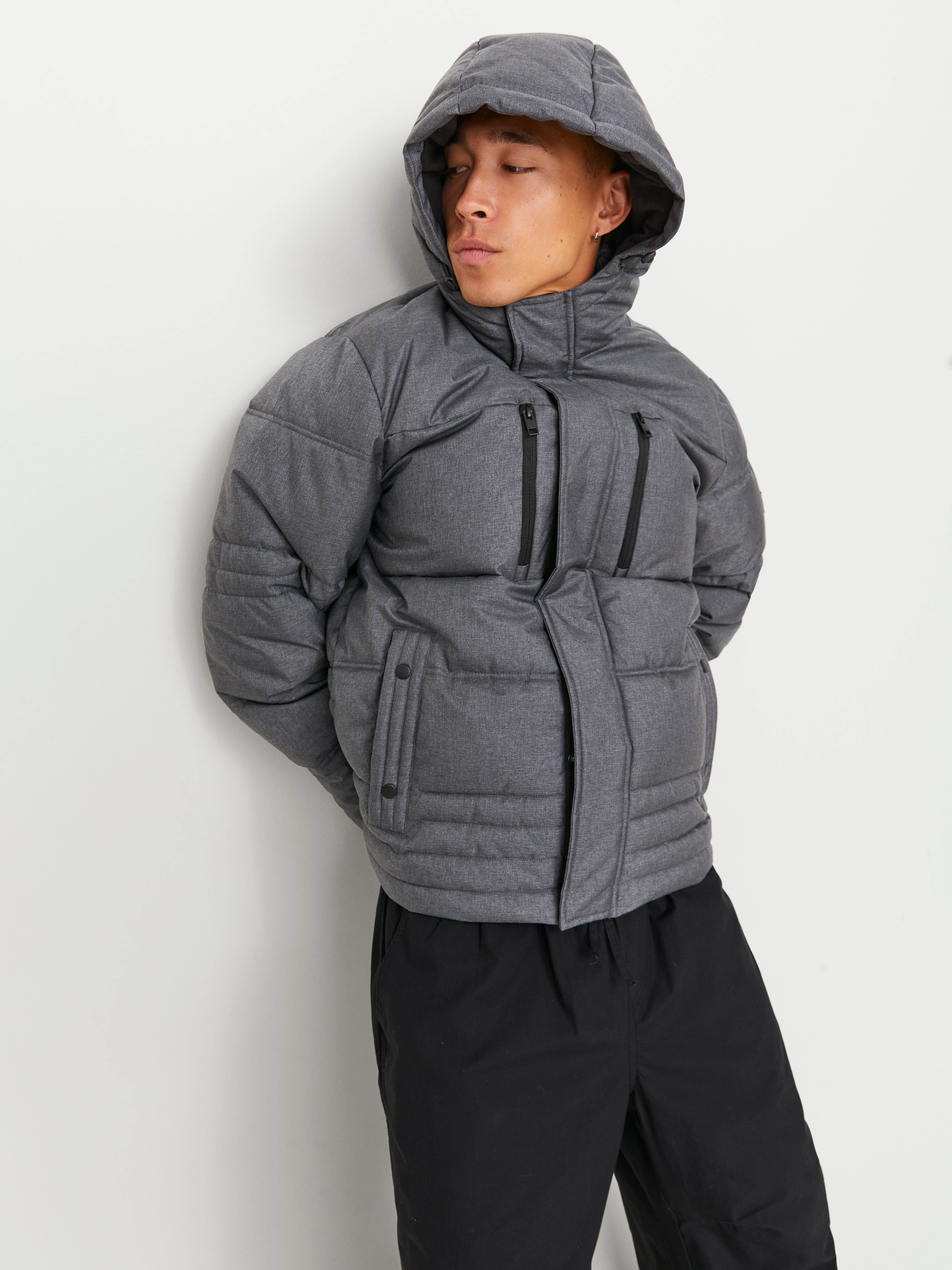 JACK & JONES Herren Pufferjacke Cord - Joravondale Winterjacke