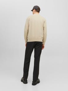 Jack & Jones Ensfarvet Sweatshirt med rund hals -Pure Cashmere - 12241205