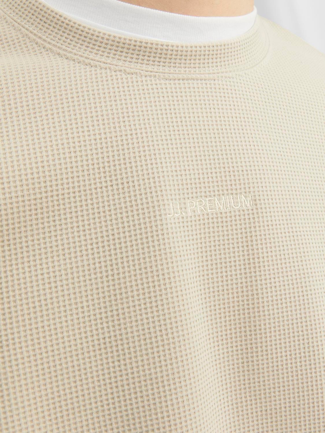 Jack & Jones Plain Crewn Neck Sweatshirt -Pure Cashmere - 12241205