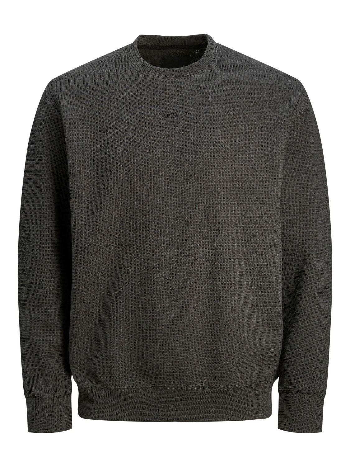 Jack & Jones Plain Crew neck Sweatshirt -Black Sand - 12241205
