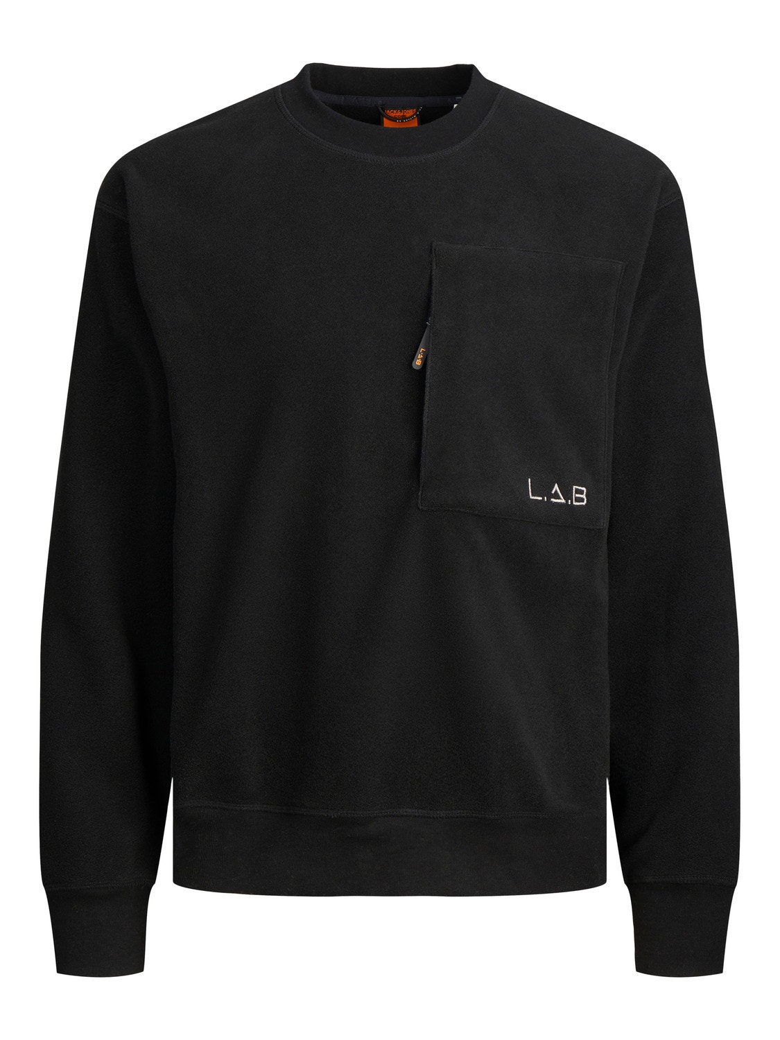 Jack & Jones Ensfarvet Sweatshirt med rund hals -Black - 12241523