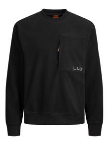 Jack & Jones Plain Crew neck Sweatshirt -Black - 12241523