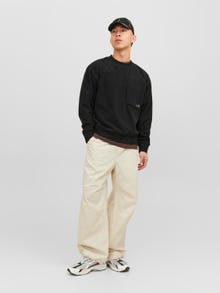 Jack & Jones Sima Személyzeti nyakú pulóver -Black - 12241523