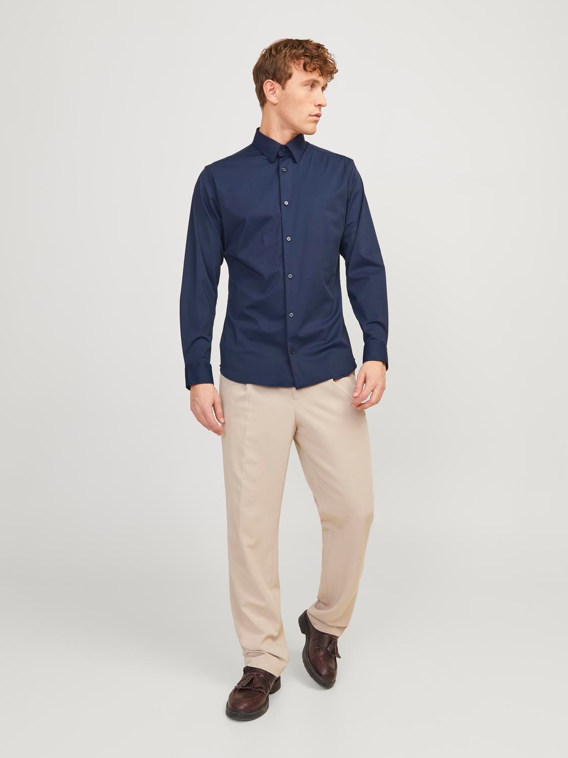 Jack & Jones Slim Fit Společenská košile -Navy Blazer - 12241530