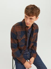 Jack & Jones Comfort Fit Overshirt -Cambridge Brown - 12241533