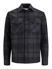 Jack & Jones Comfort Fit Overshirt -Dark Grey Melange - 12241533