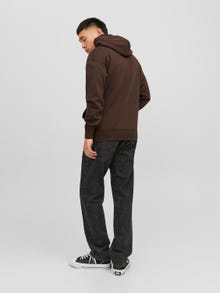 Jack & Jones Felpa con cappuccio Stampato -Chocolate Brown - 12241687