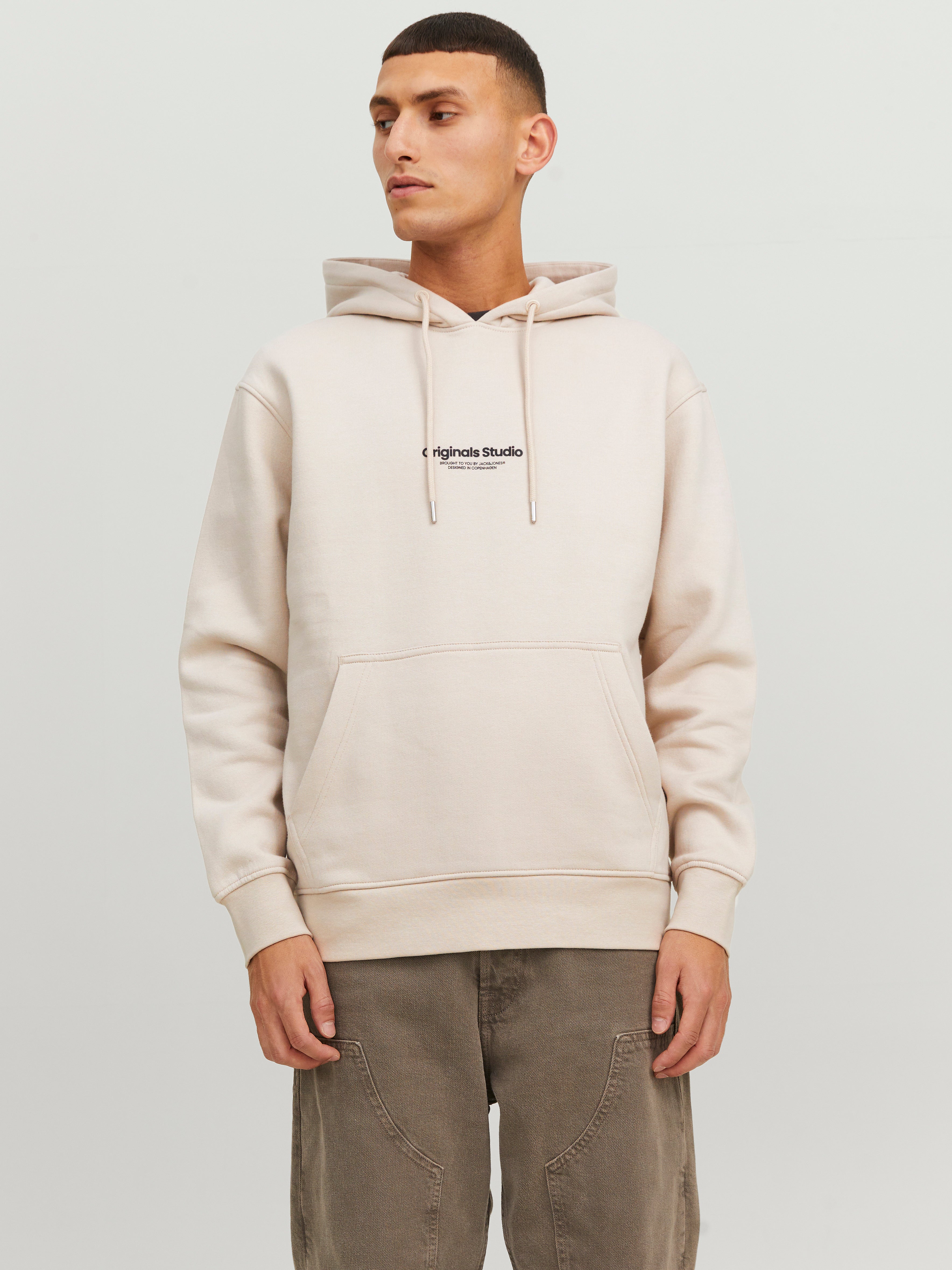 Gedruckt Kapuzenpullover | Beige | Jack & Jones® 