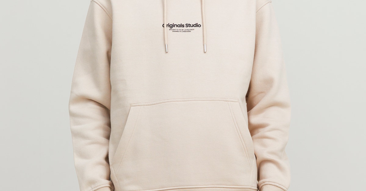 Printed Hoodie | Beige | Jack & Jones®